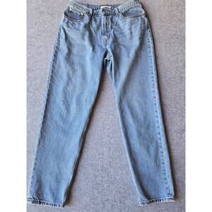 Levi's Women's 80s Mom Jean Blue Med Wash Big E Red Tab 100% Cotton 32"x29.5"